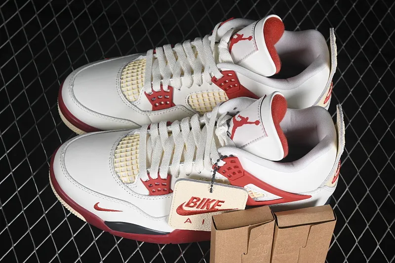 All Categories Air Jordan Jordan Series Basketball Shoes Air Jordan 4 OG Version Nigel Sylvester x Air Jordan 4 Retro "Brick After Brick" AJ4 Joe 4 White Red Urine Stains 2.0 IQ8055-100